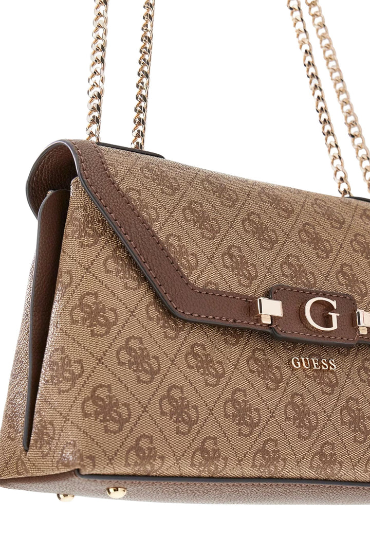 Guess Taske med klap Lindsey Latte Logo
