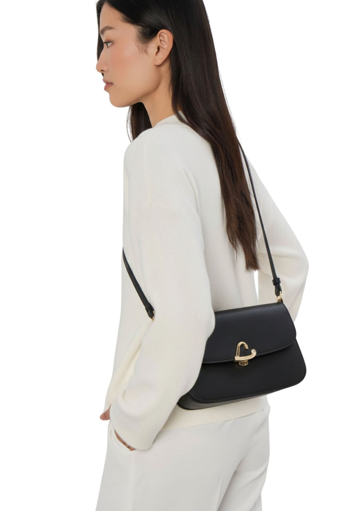 Lancaster Borsa a tracolla con patta magnetica Paris Philos Nero