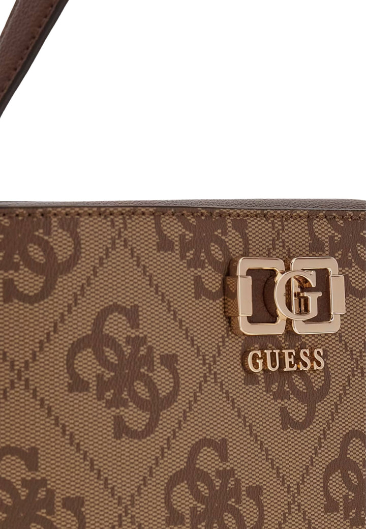 Guess Handtaschen Karnilla Logo Bucket Latte Logo/Braun