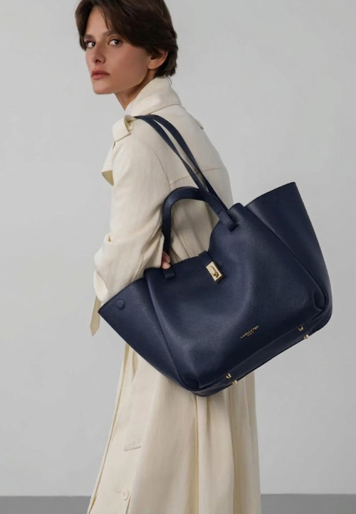 Lancaster Sac cabas épaule L Milano Horizon Bleu Foncé