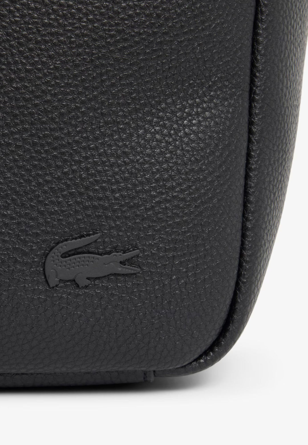 Lacoste Grote Magnus hobotas van generfd leer Zwart