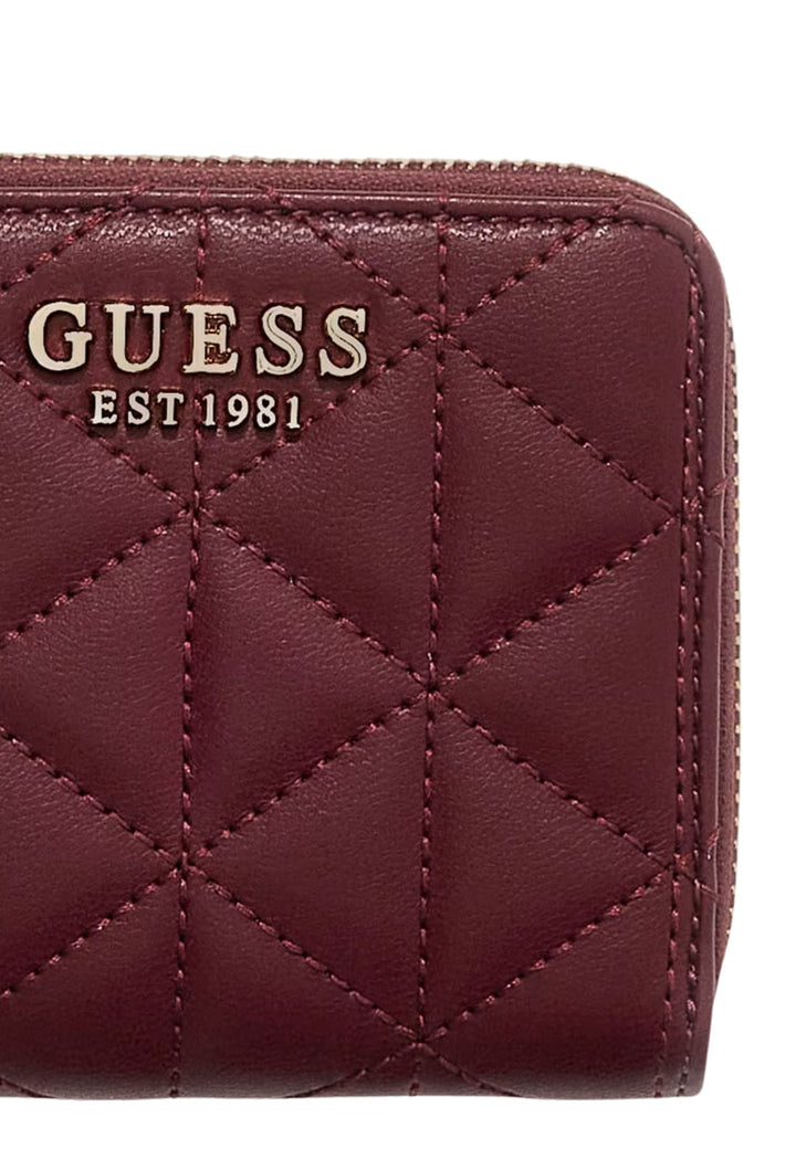 Guess Portefeuille matelassé Paisleigh Burgundy