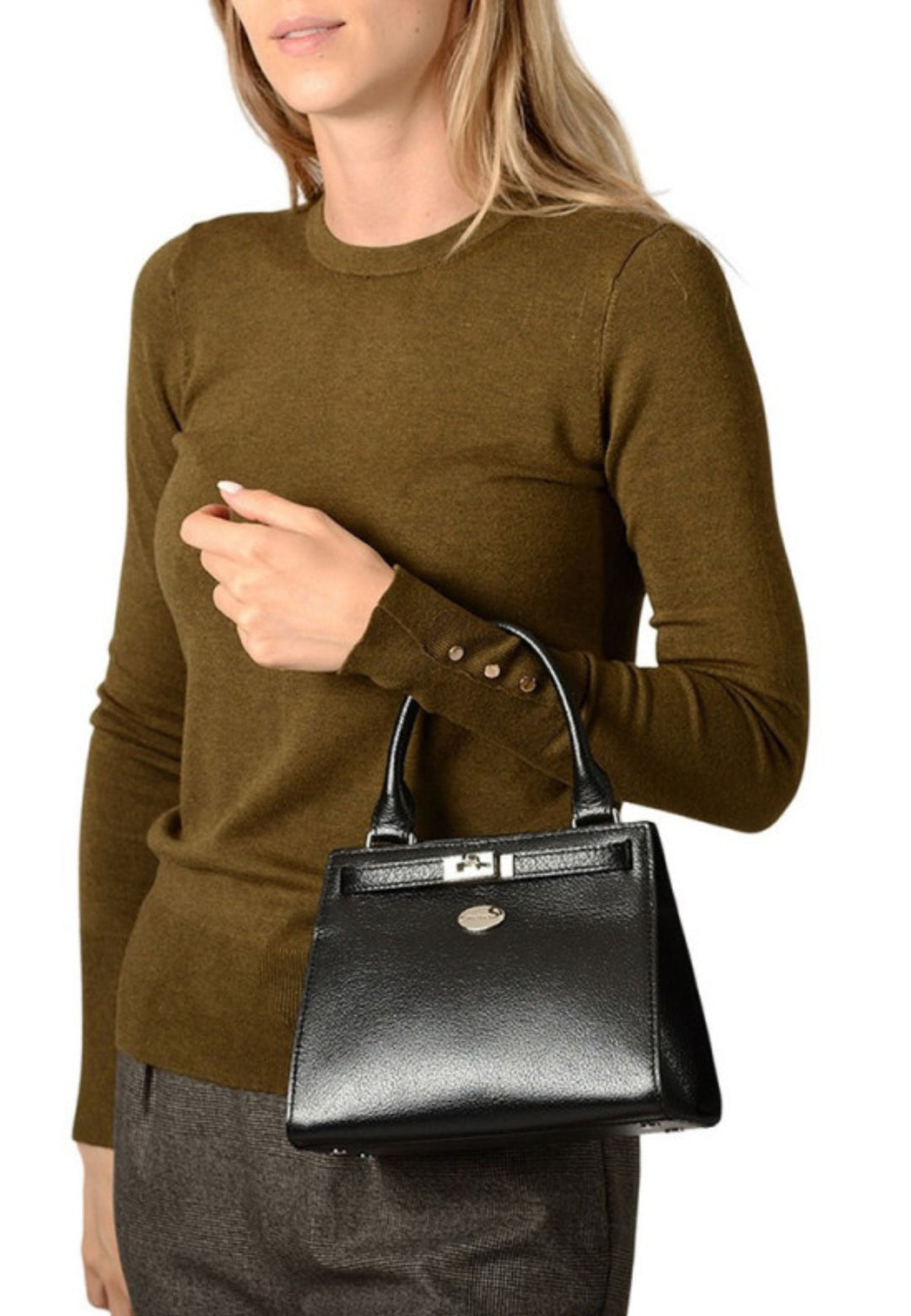 Mac Douglas Handbags MINI Temple Buni Black Leather