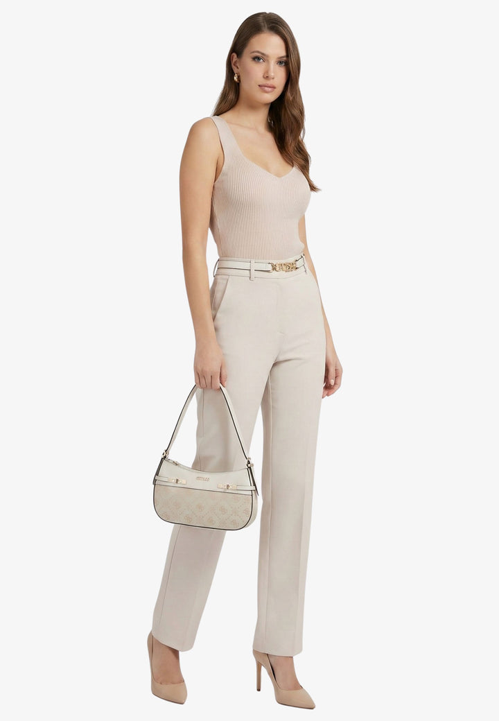 Guess Borsa a tracolla Melinda Logo Tri Com Off White Logo