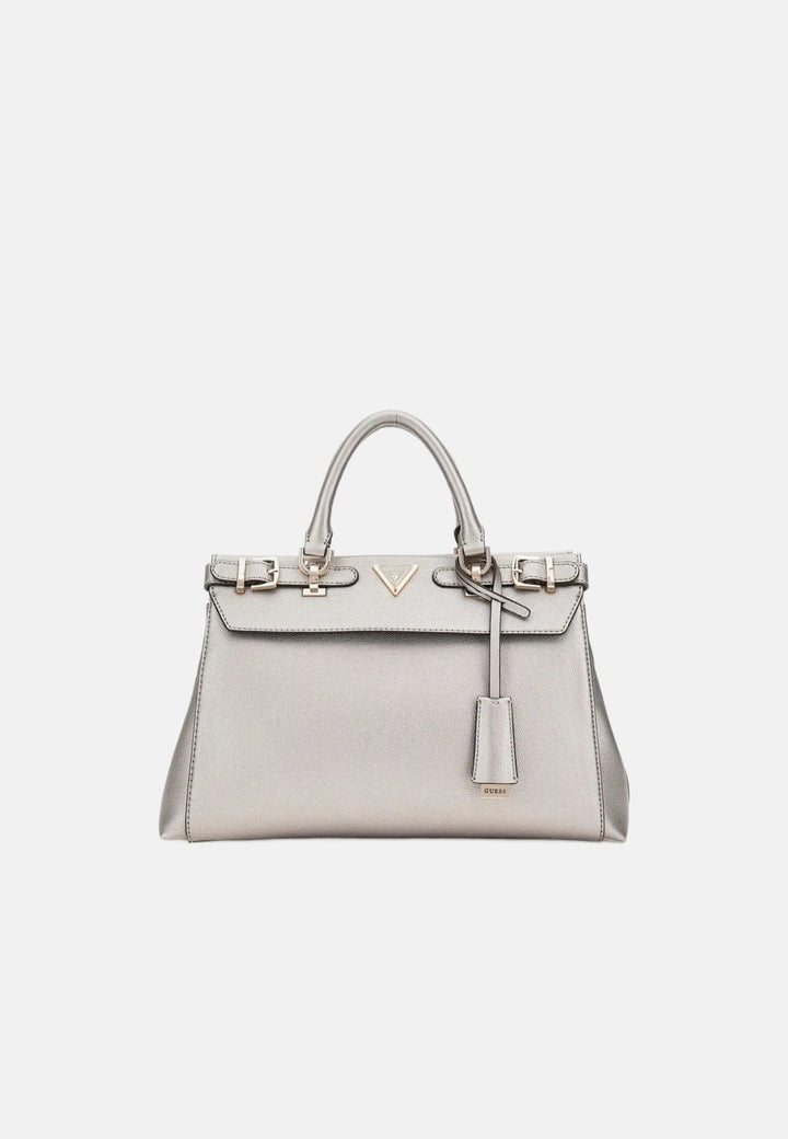 Guess Eco Ali Luxury Satch Crossbody Bag Pewter