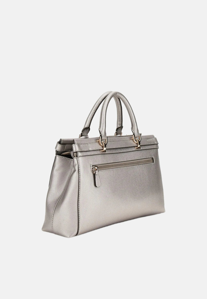 Guess Eco Ali Luxury Satch Crossbody Bag Pewter
