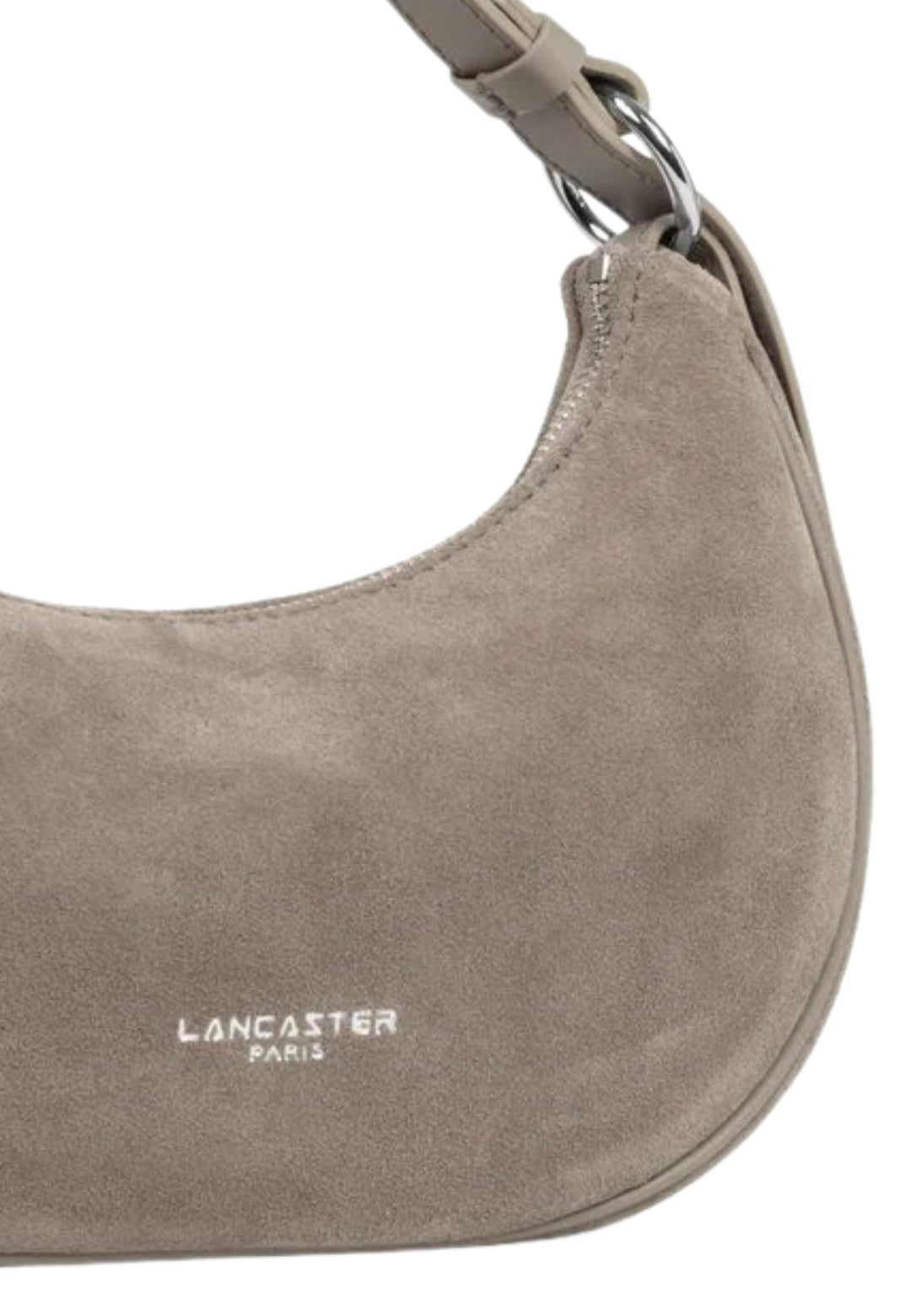 Lancaster Schoudertas Met rits S Suède Galet Fonce