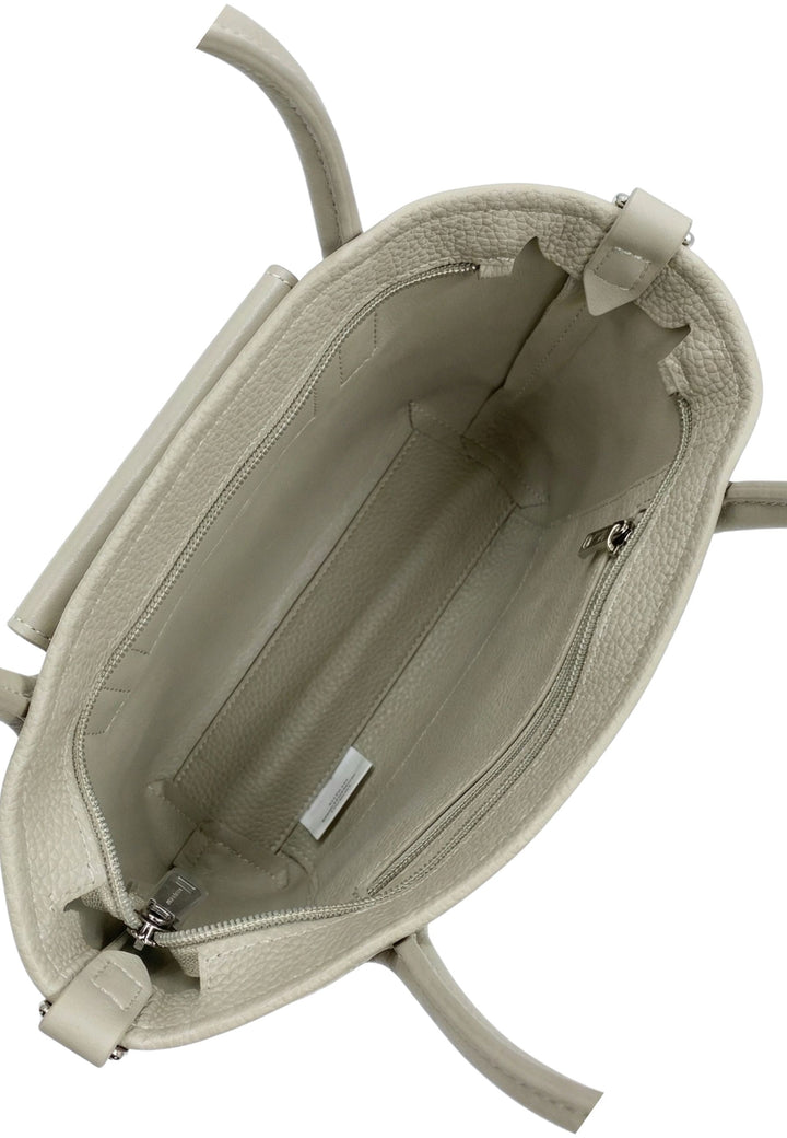 Lancaster Sac cabas main Zippé Maya Double KBA Ivoire
