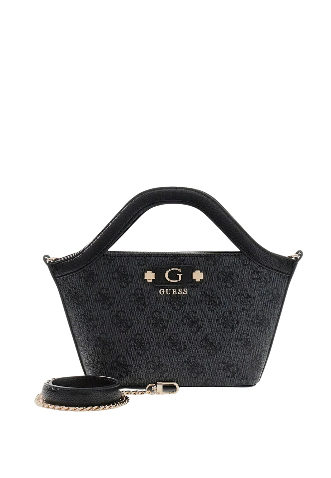 Guess Mala Tote Lindsey Mini Logótipo Carvão