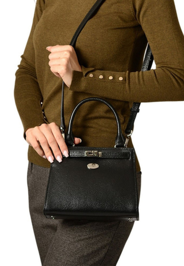 Mac Douglas Handbags MINI Temple Buni Black Leather