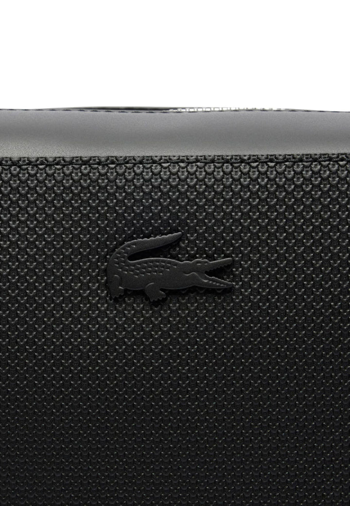 Mala de ombro Lacoste Chantaco em couro NH5060CE Preto