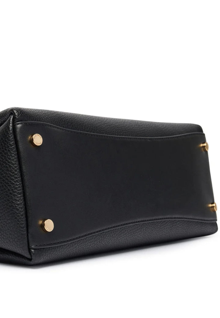 Michael Kors MAY Schoudertas Zwart Leer