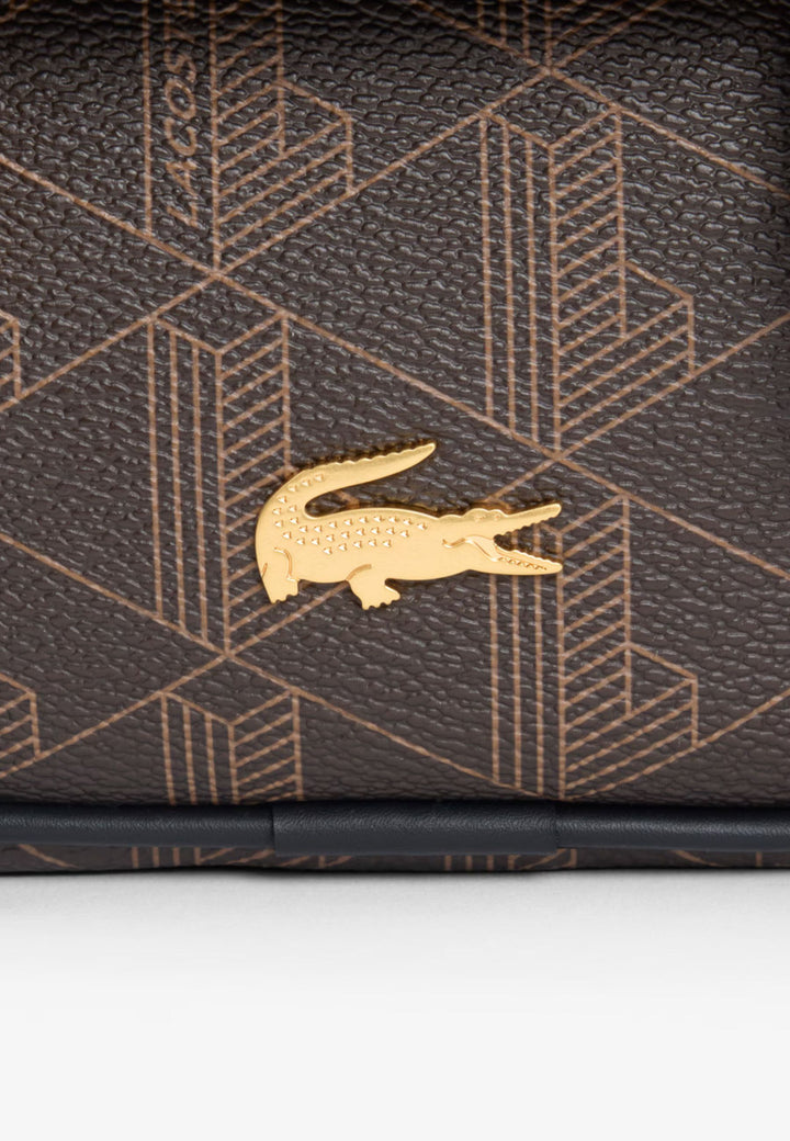 Lacoste Borsa a cartella The Blend Monogramma Nero Shiitake