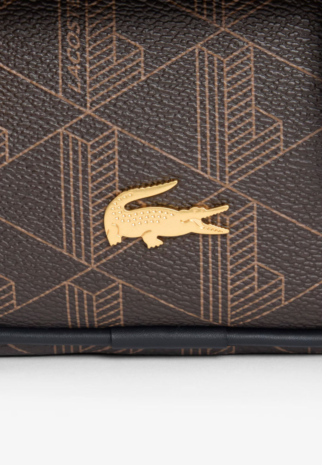 Lacoste Borsa a cartella The Blend Monogramma Nero Shiitake
