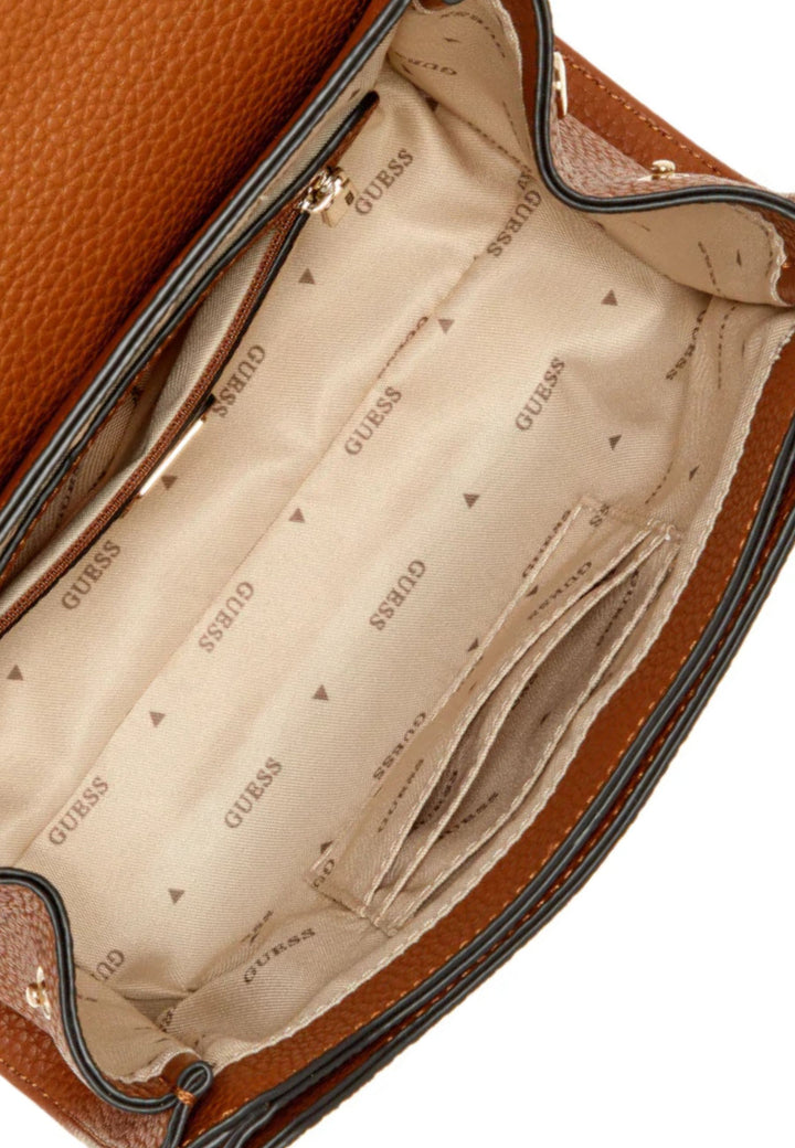 Guess Borsa a tracolla Calista Top Zip Shou Caramel