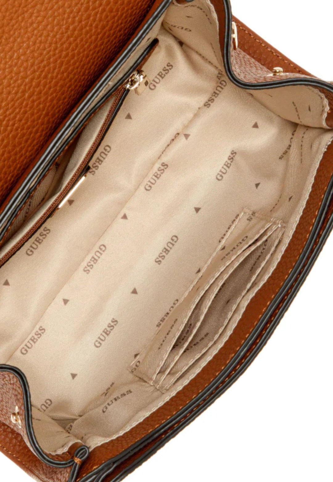 Guess Borsa a tracolla Calista Top Zip Shou Caramel