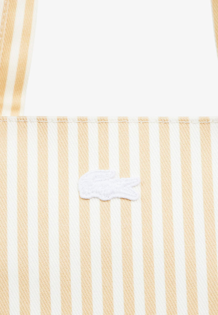 Lacoste Anna XL nákupní taška unisex přírodní bílá
