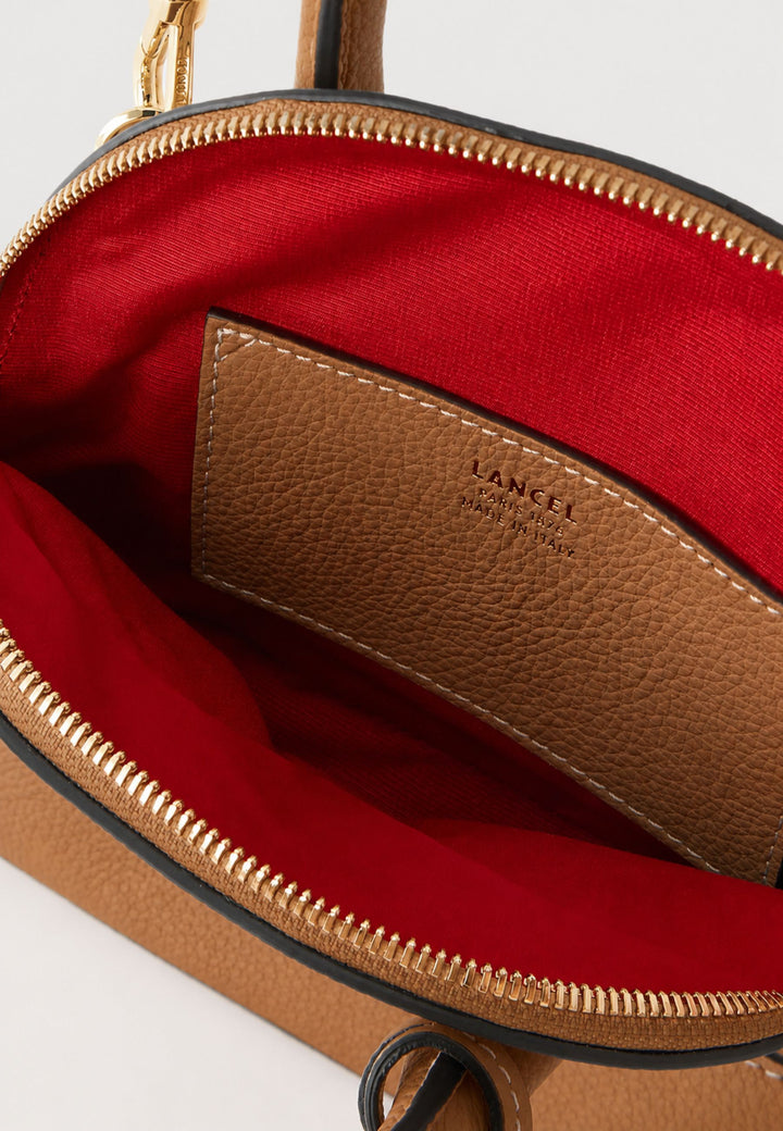 Lancel Belleville Mini Bag Bugatti Leather Camel