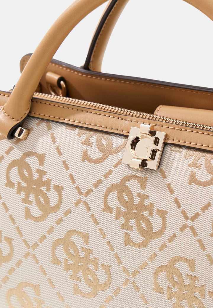 Guess Håndtaske Audrey Petit Monogramme Beige Logo