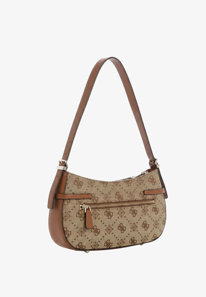 Guess Torba na ramię Melinda Logo Tri Com Latte Logo