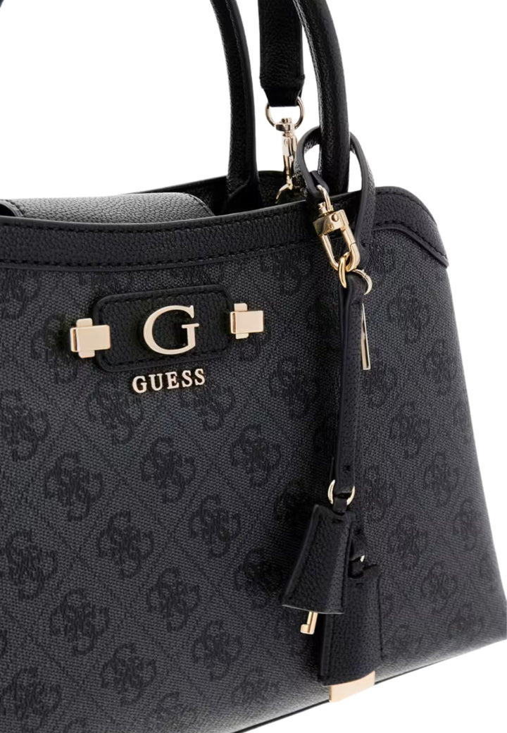 Borsa a mano Guess Lindsey Logo Carbone