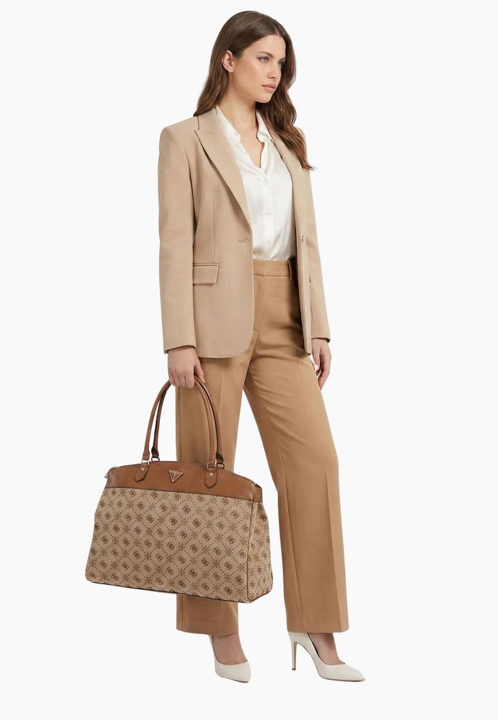 Guess Umhängetasche Melinda Logo Deluxe Latte Logo