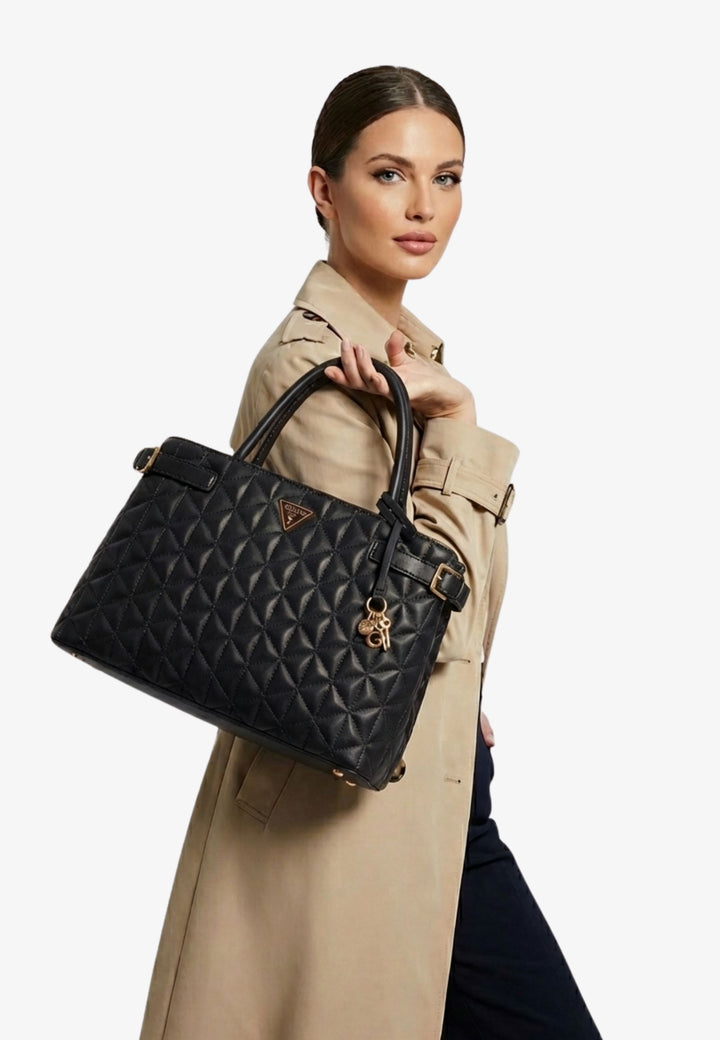 Guess Paisleigh quiltet håndtaske sort