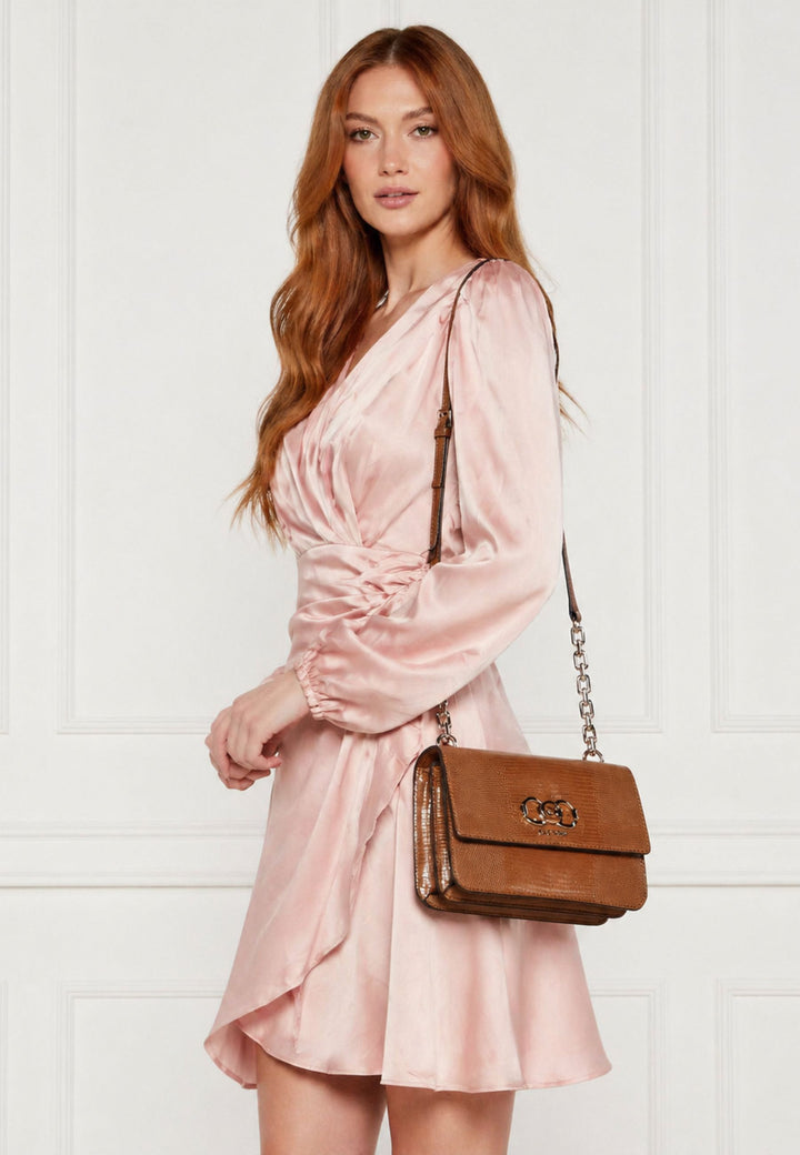 Guess Borsa a tracolla Anadela 3 Comp Satch Cognac