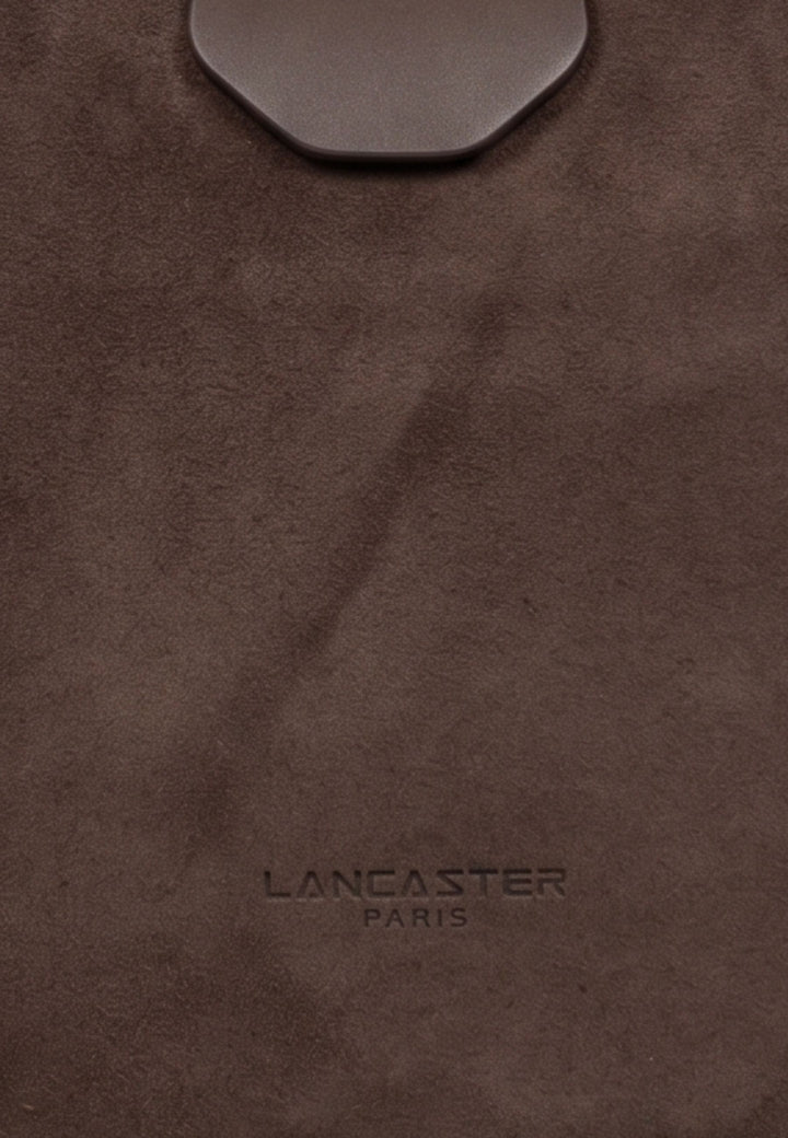 Lancaster Medium Magnetic Handbag Suède Ida Brown