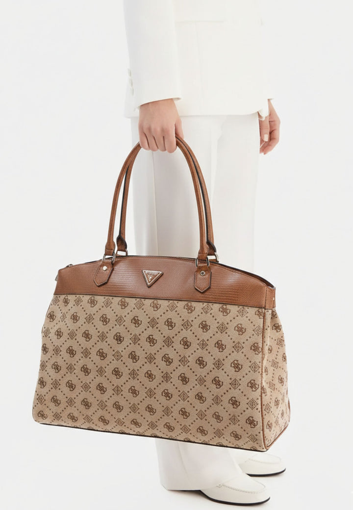 Guess Umhängetasche Melinda Logo Deluxe Latte Logo