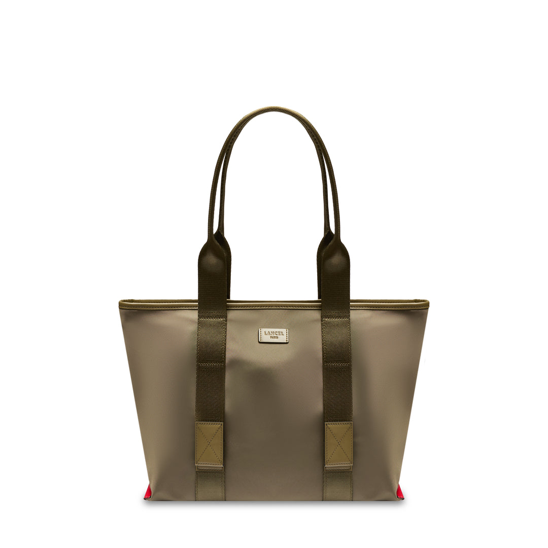 Bolso Tote Lancel Mistral Pliable Caqui Oscuro Mujer