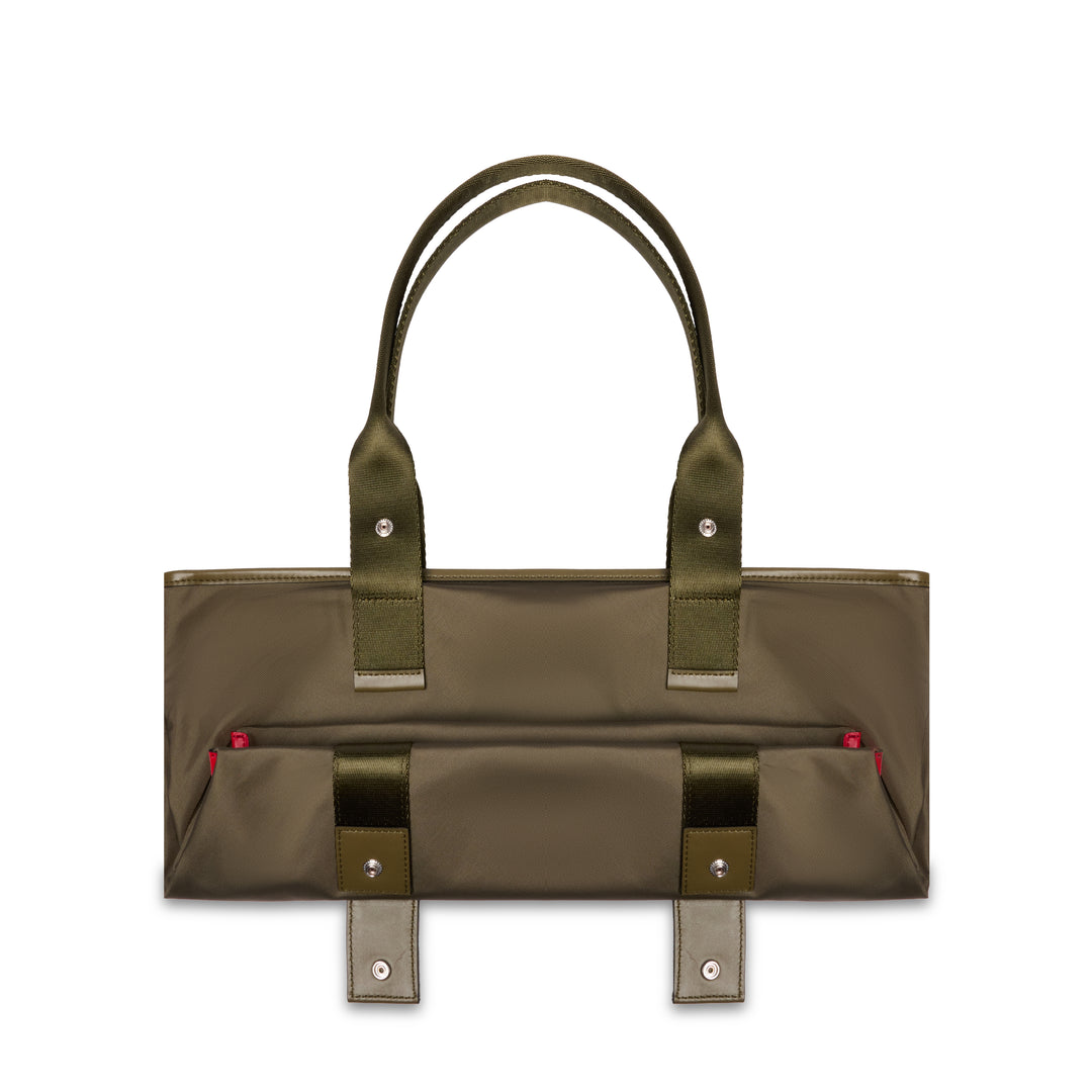Bolso Tote Lancel Mistral Pliable Caqui Oscuro Mujer