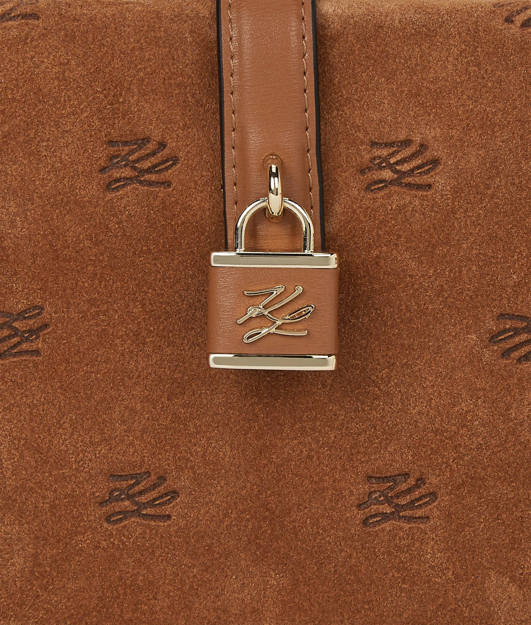 Karl Lagerfeld Sac à main avec cadenas Daim K/Autograph Tan