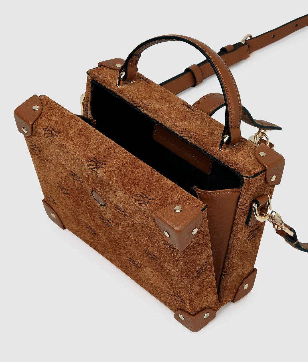 Karl Lagerfeld Sac à main avec cadenas Daim K/Autograph Tan