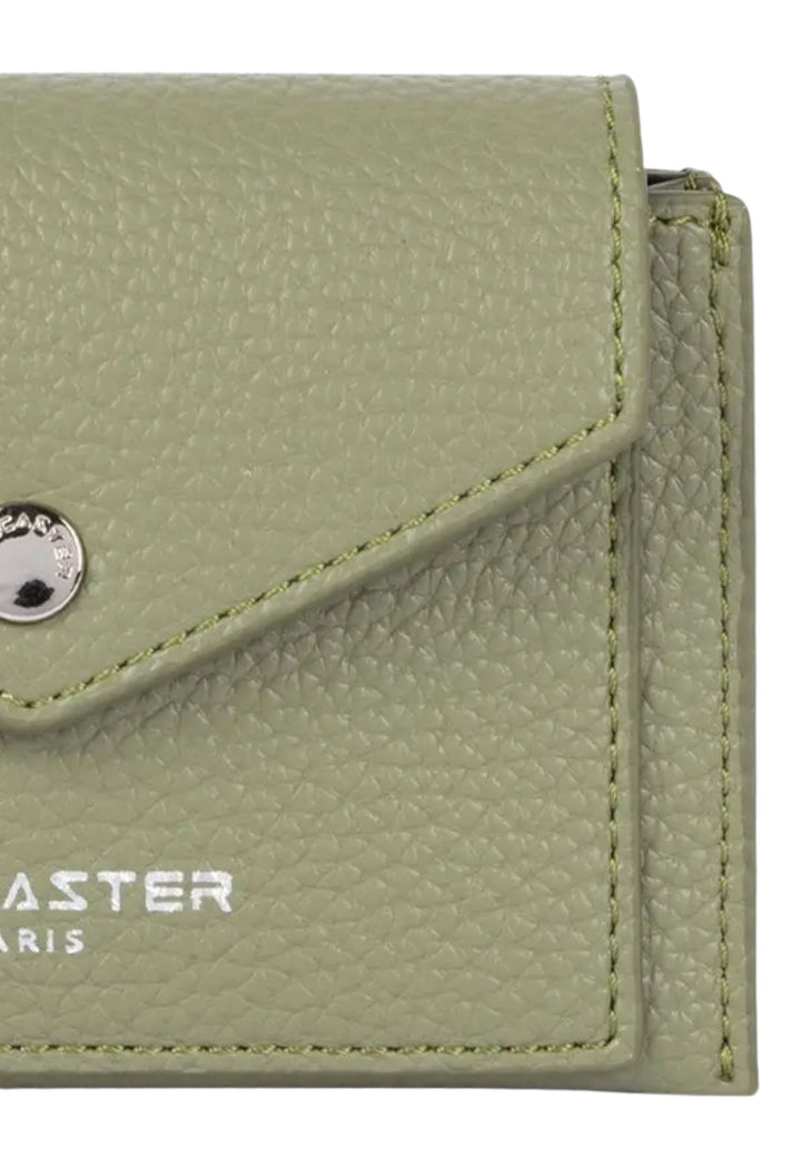 Lancaster Zippered Card Holder Maya Double KBA Olive
