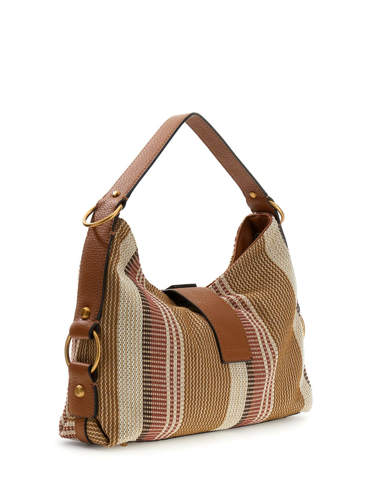 Guess Skuldertaske Camden Shoulder Bag Cognac Multi AB930818