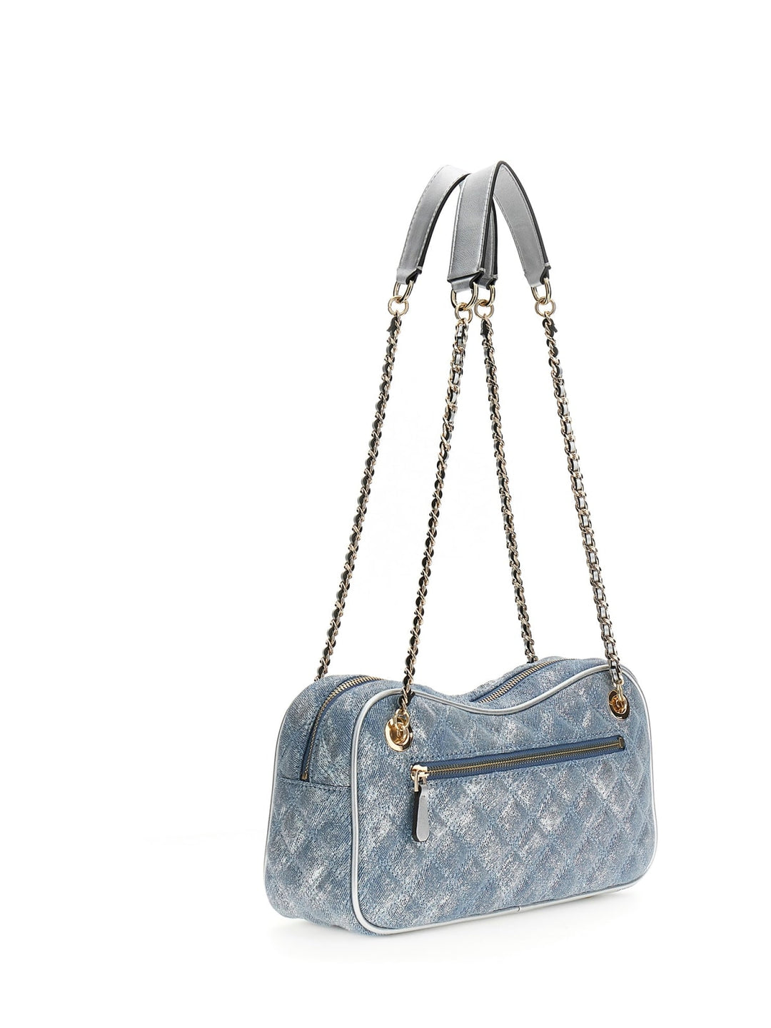 Guess Kabelka Cerelia Shoulder Sat Metallic Denim