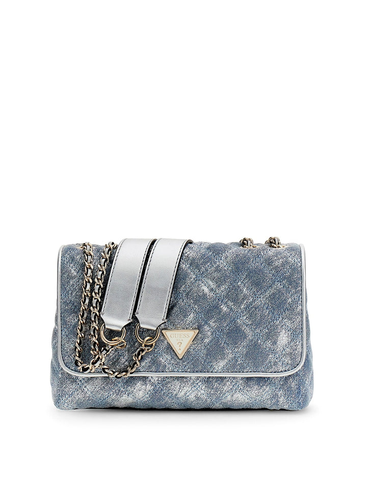 Guess Sac Bandoulière Cerelia Shoulder Sat Metallic Denim