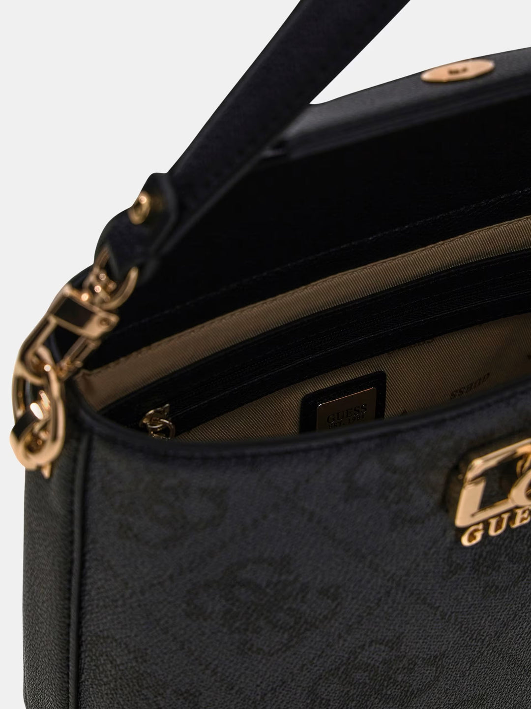 Guess Kabelka Karnilla Logo Bucket Coal Logo
