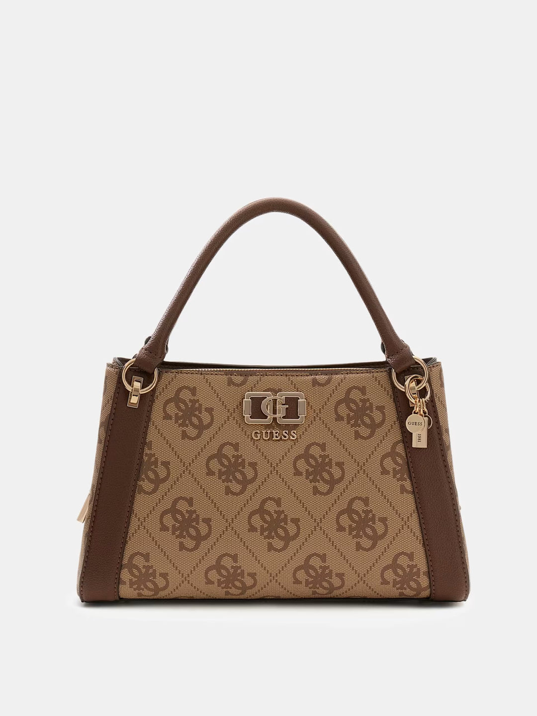 Guess Handtaschen Karnilla Logo Bucket Latte Logo/Braun