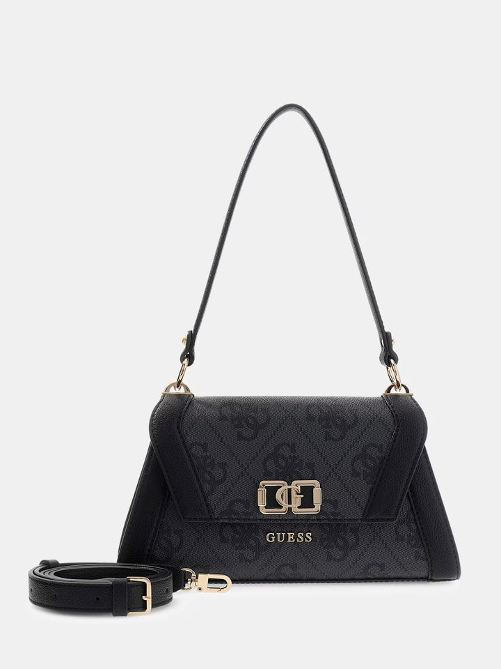 Guess Karnilla Logo Bucket håndtaske Coal Logo