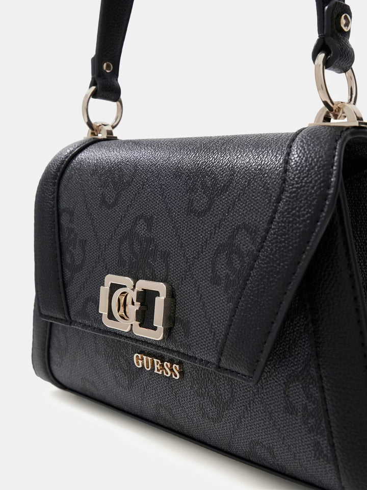 Guess Karnilla Logo Bucket håndtaske Coal Logo