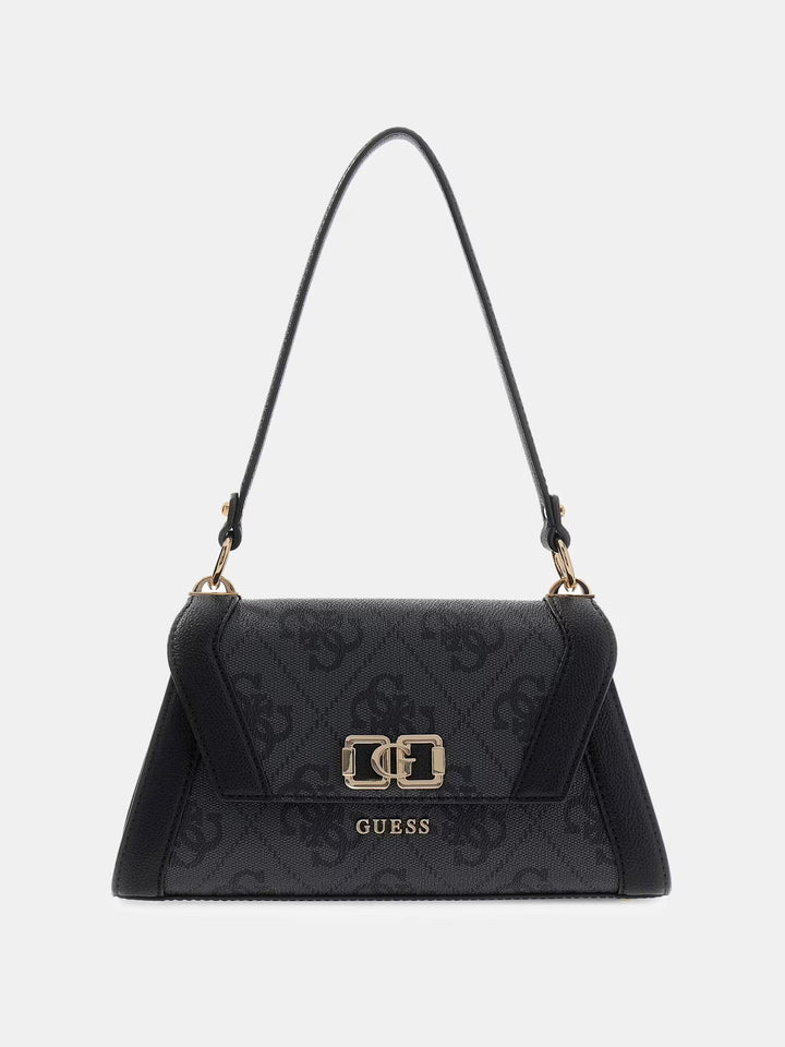 Guess Karnilla Logo Bucket håndtaske Coal Logo
