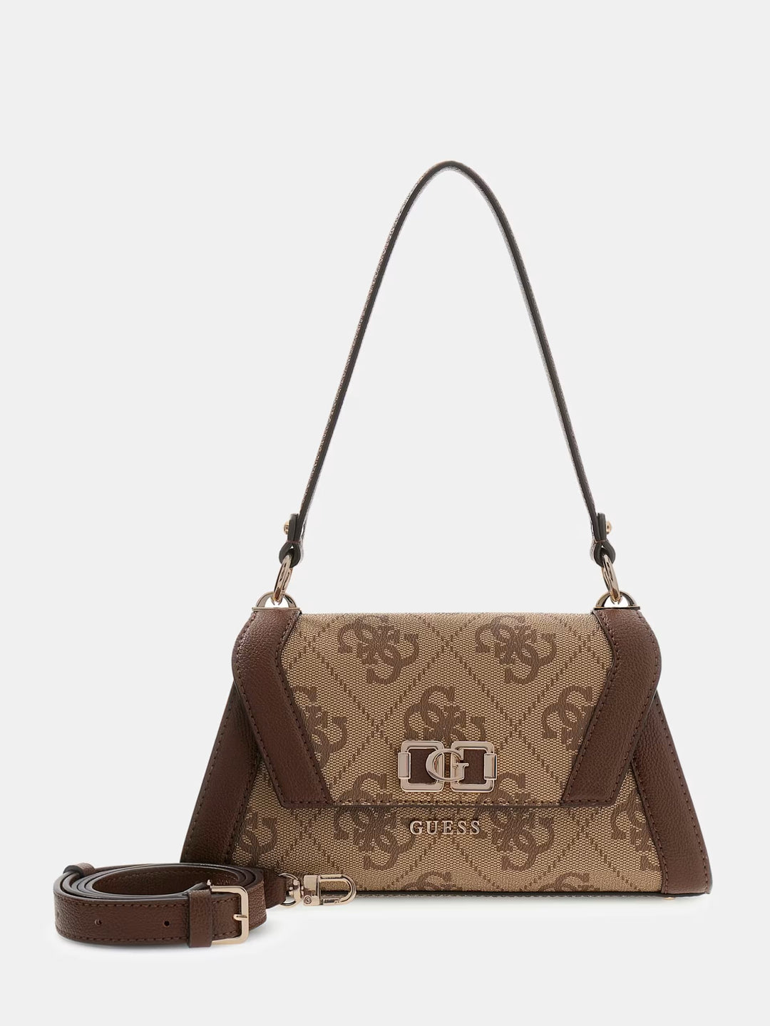 Guess Malas de mão Karnilla Logo Bucket Latte Logo/Brown OS990119
