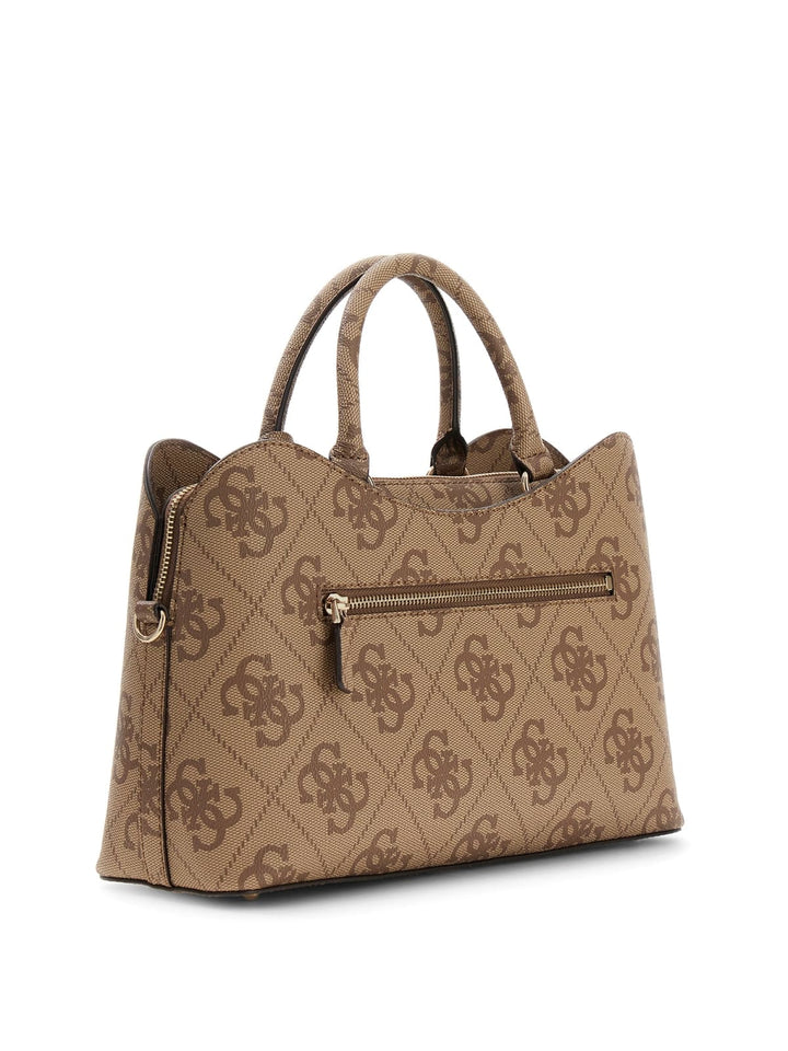 Guess Torebki Karnilla Logo Bucket Latte Logo