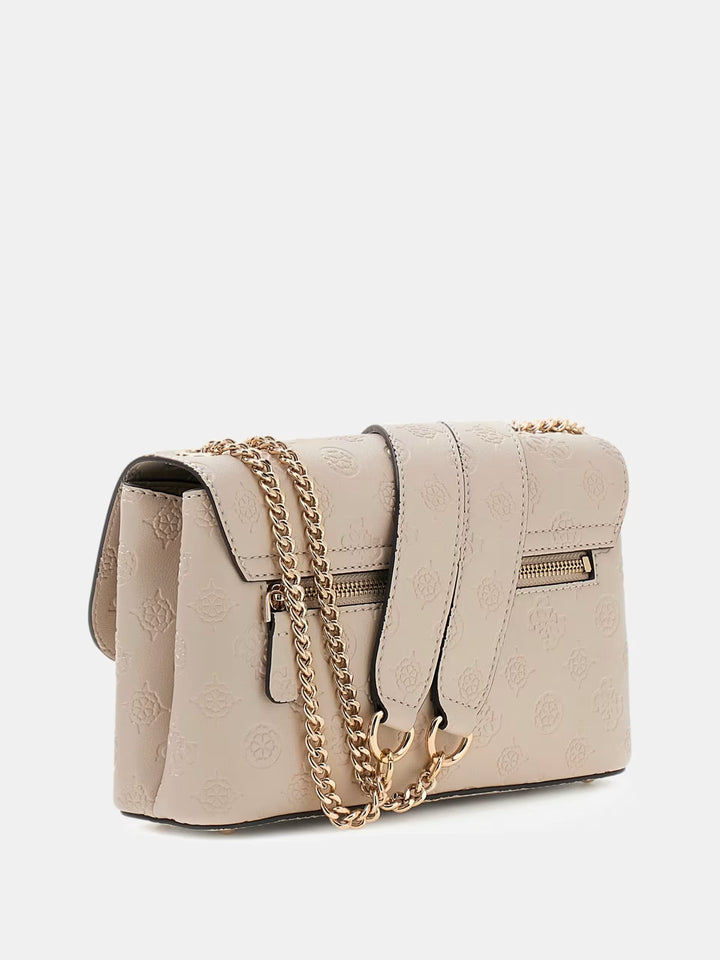 Guess Borsa a tracolla Dita Dome Satchel Light Taupe Logo