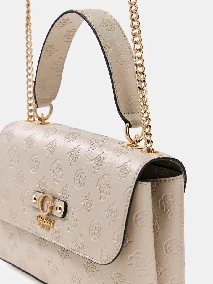 Guess Borsa a tracolla Dita Dome Satchel Light Taupe Logo
