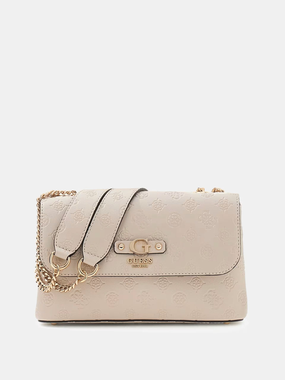 Guess Borsa a tracolla Dita Dome Satchel Light Taupe Logo