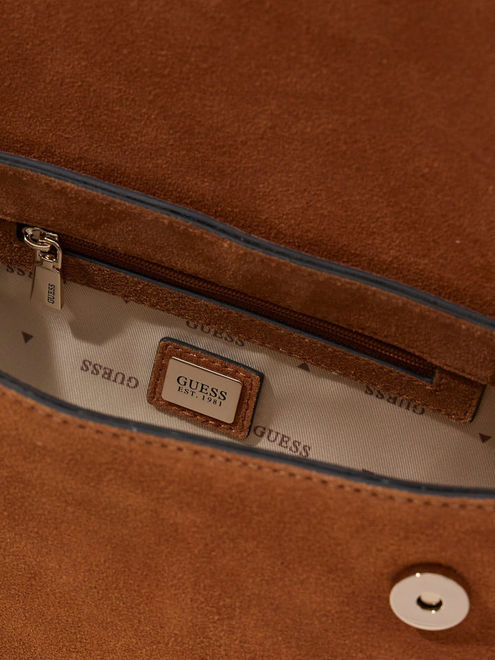 Guess Sac Bandoulière Danya Hobo Shoulder Cognac