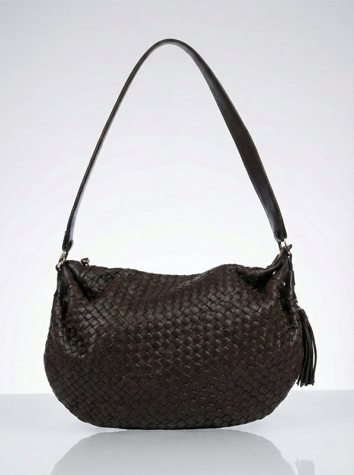 Bolso de mano de cuero Lancel marrón de cuero